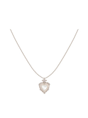 MUKTANK×SUN HUNTER Iris & Mother-of-Pearl Heart Necklace