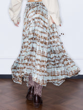 MUKZIN“Night Ballad of Chang'an”Boho Tie Dye Maxi Skirt with Beaded Belt