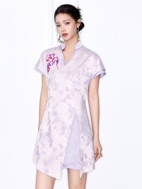 MUKZIN “Chang’an Summer Feast” New Chinese Style Pink Striped Printed T-Shirt