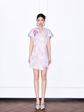 MUKZIN “Chang’an Summer Feast” New Chinese Style Pink Striped Printed T-Shirt