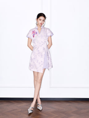 MUKZIN “Chang’an Summer Feast” New Chinese Style Pink Striped Printed T-Shirt
