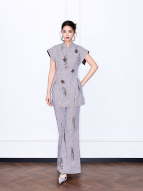 MUKZIN “Chang’an Night Feast” New Chinese Style Embroidered Elegant Set Top