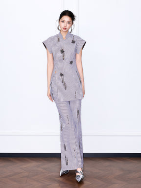 MUKZIN “Chang’an Night Feast” New Chinese Style Embroidered Elegant Set Top