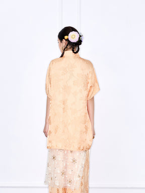 MUKZIN “Chang’an Summer Feast” Collection New Chinese Style Oriental-Inspired Asymmetric Placket Sheer Vest