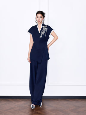 MUKZIN“Night Ballad of Chang'an” New Chinese Style Relaxed-Fit Trousers