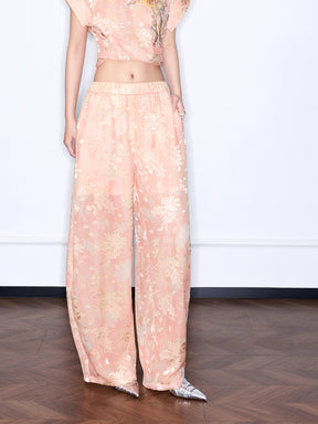 MUKZIN “Chang’an Summer Feast” New Chinese Style Orange Trousers