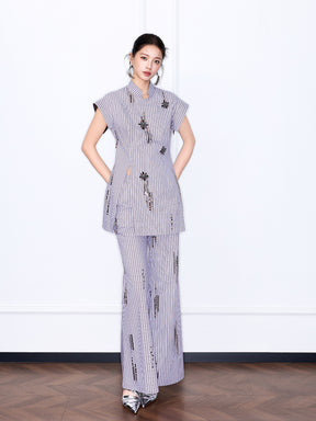 MUKZIN “Chang’an Summer Feast” New Chinese Style Embroidered Elegant Trousers