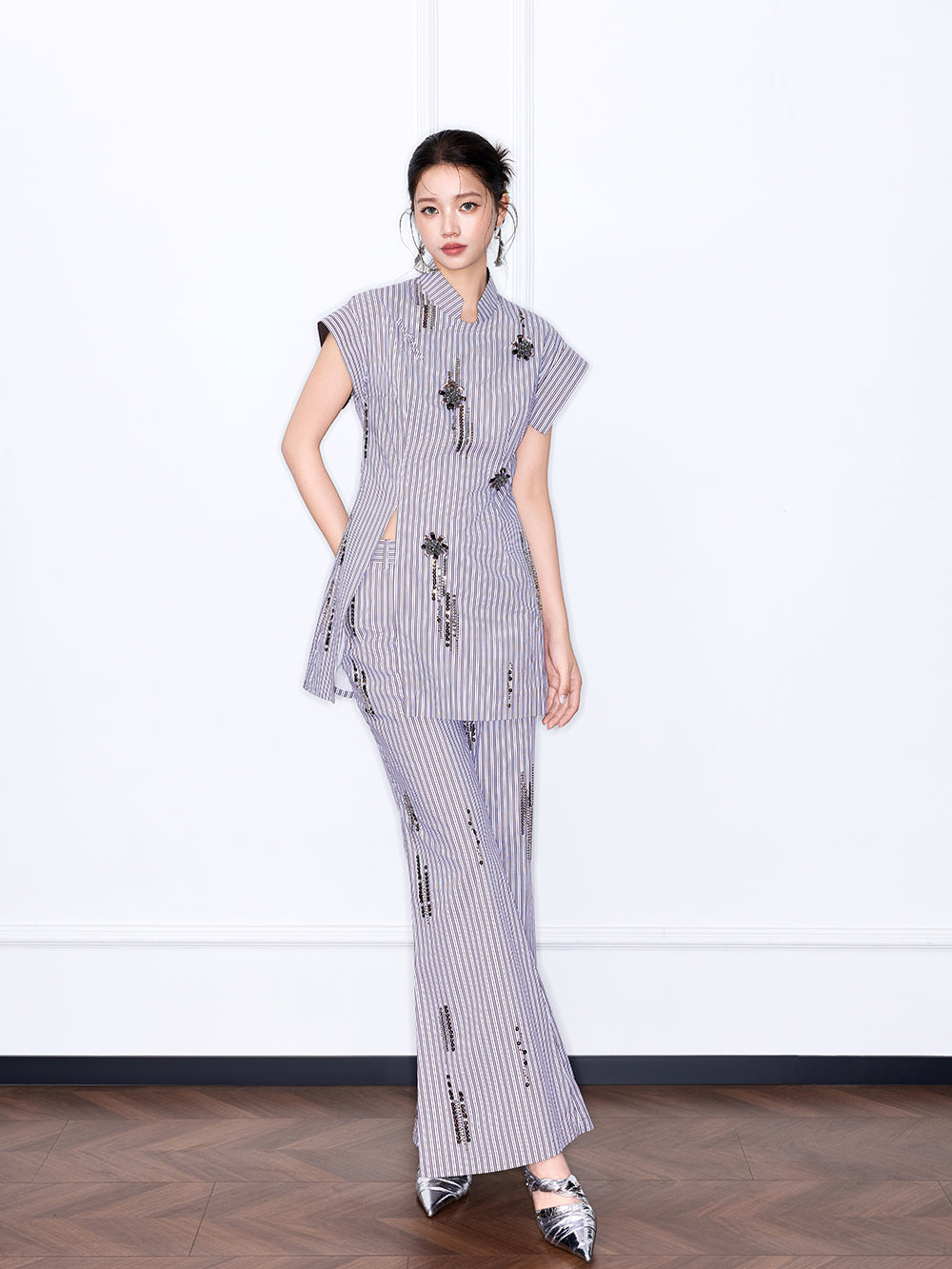 MUKZIN “Chang’an Summer Feast” New Chinese Style Embroidered Elegant Trousers