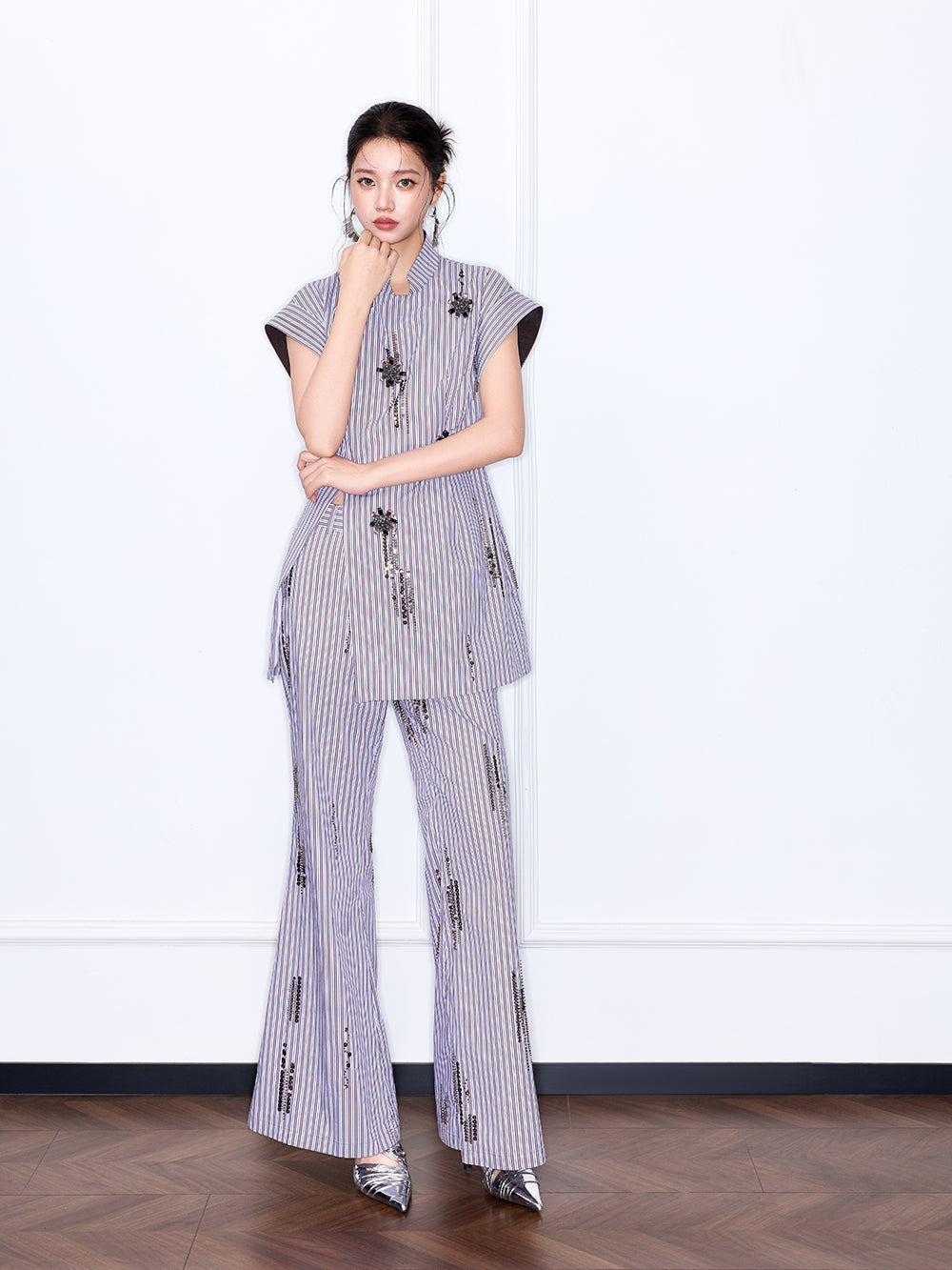 MUKZIN “Chang’an Summer Feast” New Chinese Style Embroidered Elegant Trousers