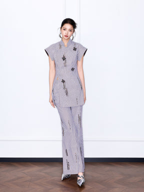 MUKZIN “Chang’an Summer Feast” New Chinese Style Embroidered Elegant Trousers