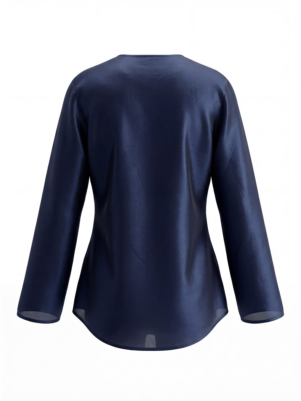 MUKZIN "Capsule Collection" New Chinese Style Heavy Embroidered Mulberry Silk Navy Shirt