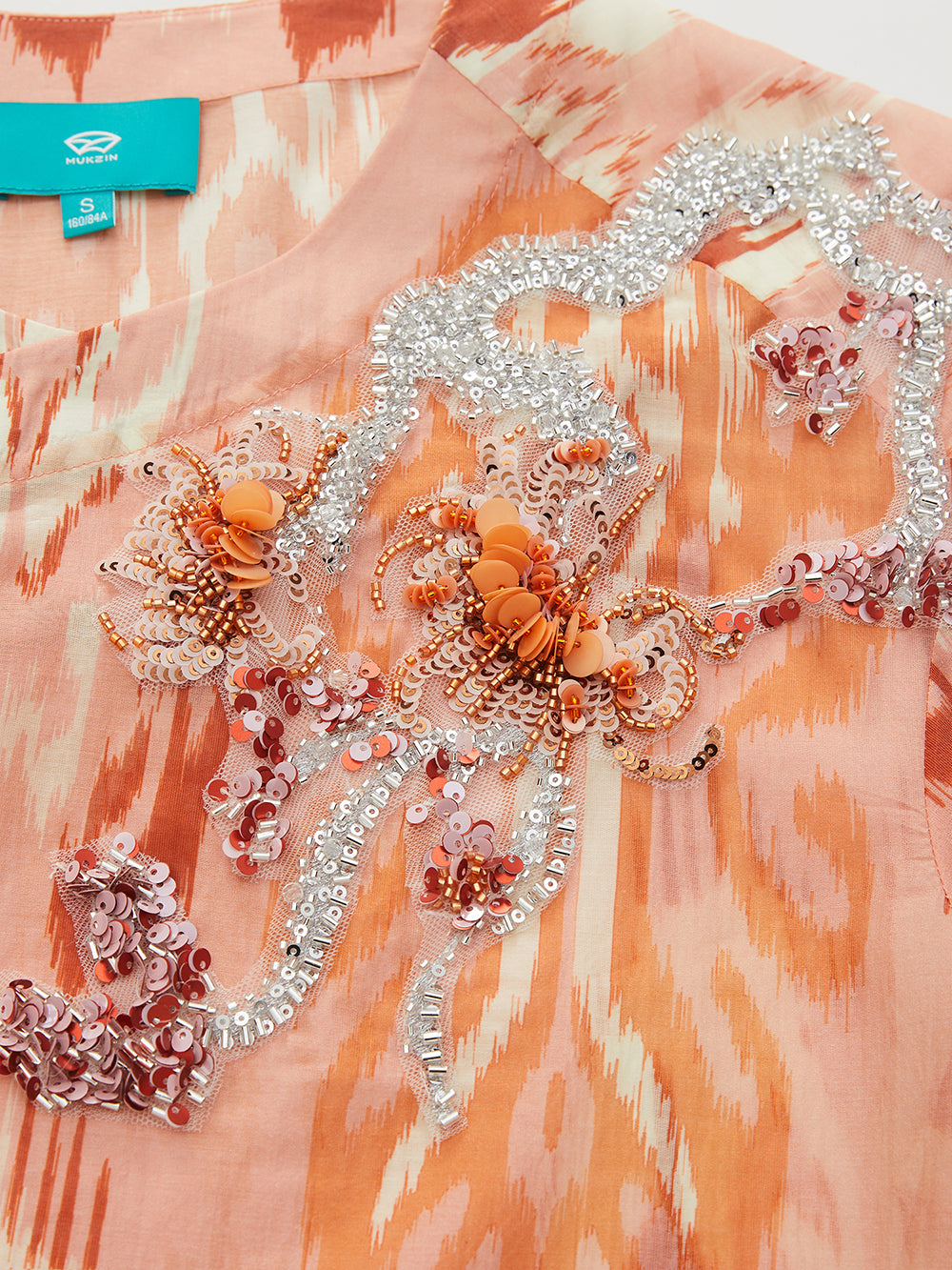 MUKZIN "Capsule Collection" New Chinese Style Orange Embroidered Printed Matching Set Shirt