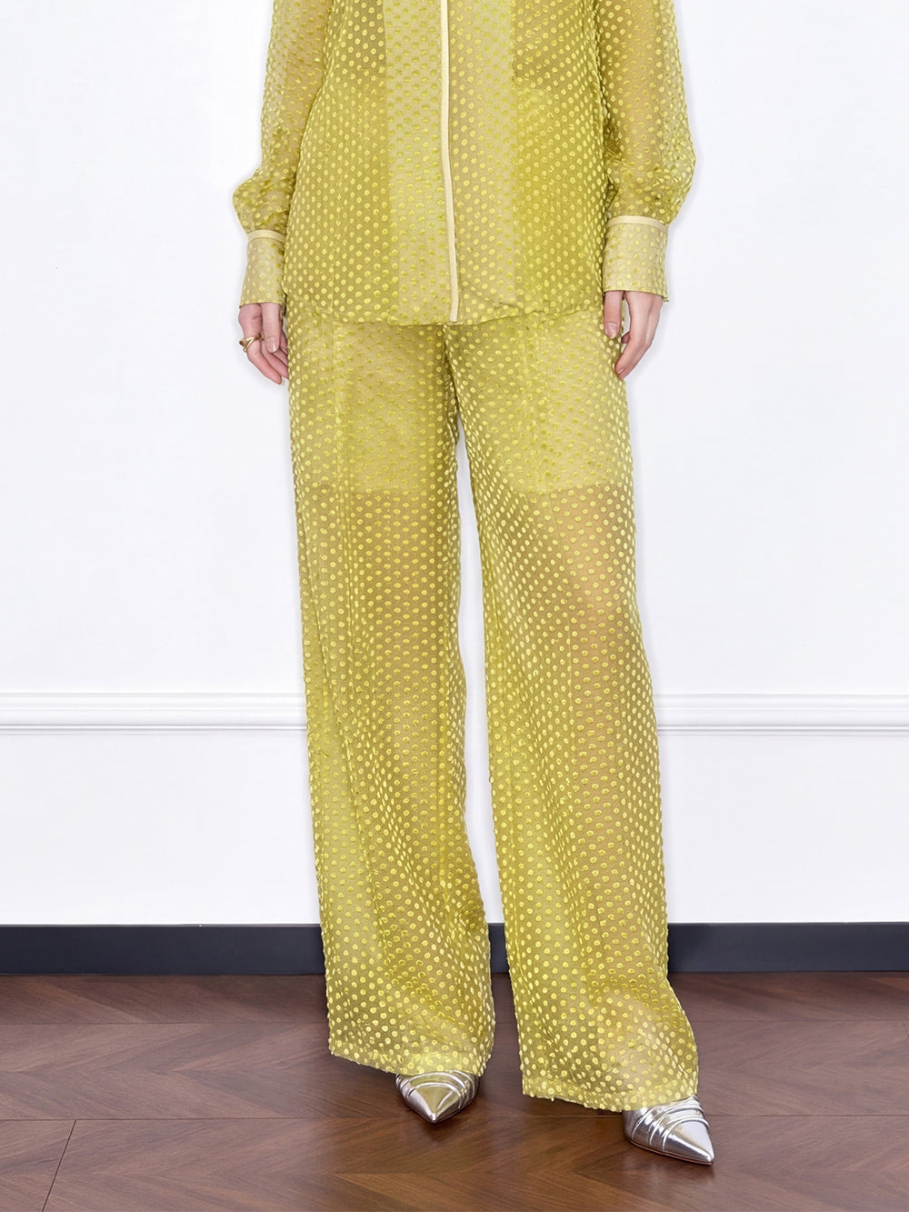 MUKZIN "Capsule Collection" New Chinese Style Embroidered Summer Silk Set, Mulberry Silk Trousers