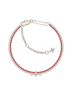 MUKTANK × SUN HUNTER Iris Braided Double-Layer Red String Bracelet