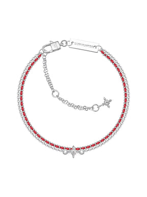 MUKTANK × SUN HUNTER Iris Braided Double-Layer Red String Bracelet