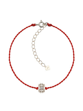 MUKTANK × SUN HUNTER Iris “Ruyi Bead” Red String Bracelet – 925 Sterling Silver