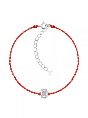 MUKTANK × SUN HUNTER Iris “Ruyi Bead” Red String Bracelet – 925 Sterling Silver