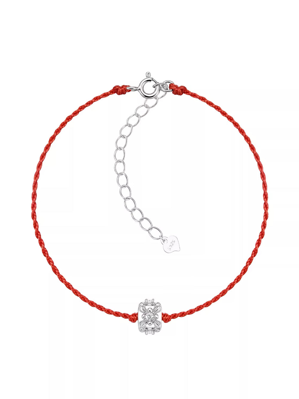 MUKTANK × SUN HUNTER Iris “Ruyi Bead” Red String Bracelet – 925 Sterling Silver