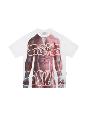 MUKTANK 23SS Human Muscle Print T-shirts Round Neck