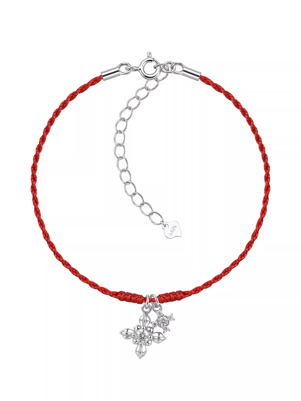 MUKTANK × SUN HUNTER Iris Double Flower Red String Bracelet