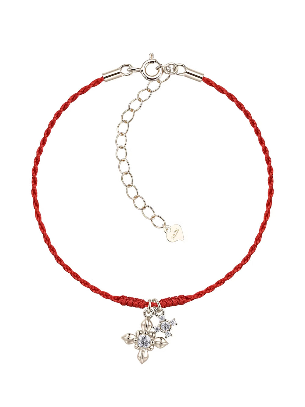MUKTANK × SUN HUNTER Iris Double Flower Red String Bracelet