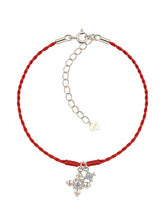 MUKTANK × SUN HUNTER Iris Double Flower Red String Bracelet