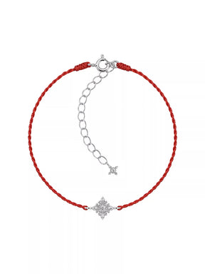 MUKTANK × SUN HUNTER Iris Single Flower Red String Bracelet