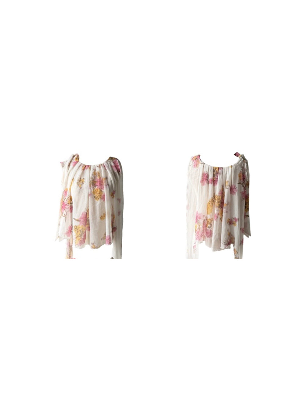 MUKTANK × Jqwention Floral Chiffon Halter Vacation Cami & Midi Skirt Two-Piece Top