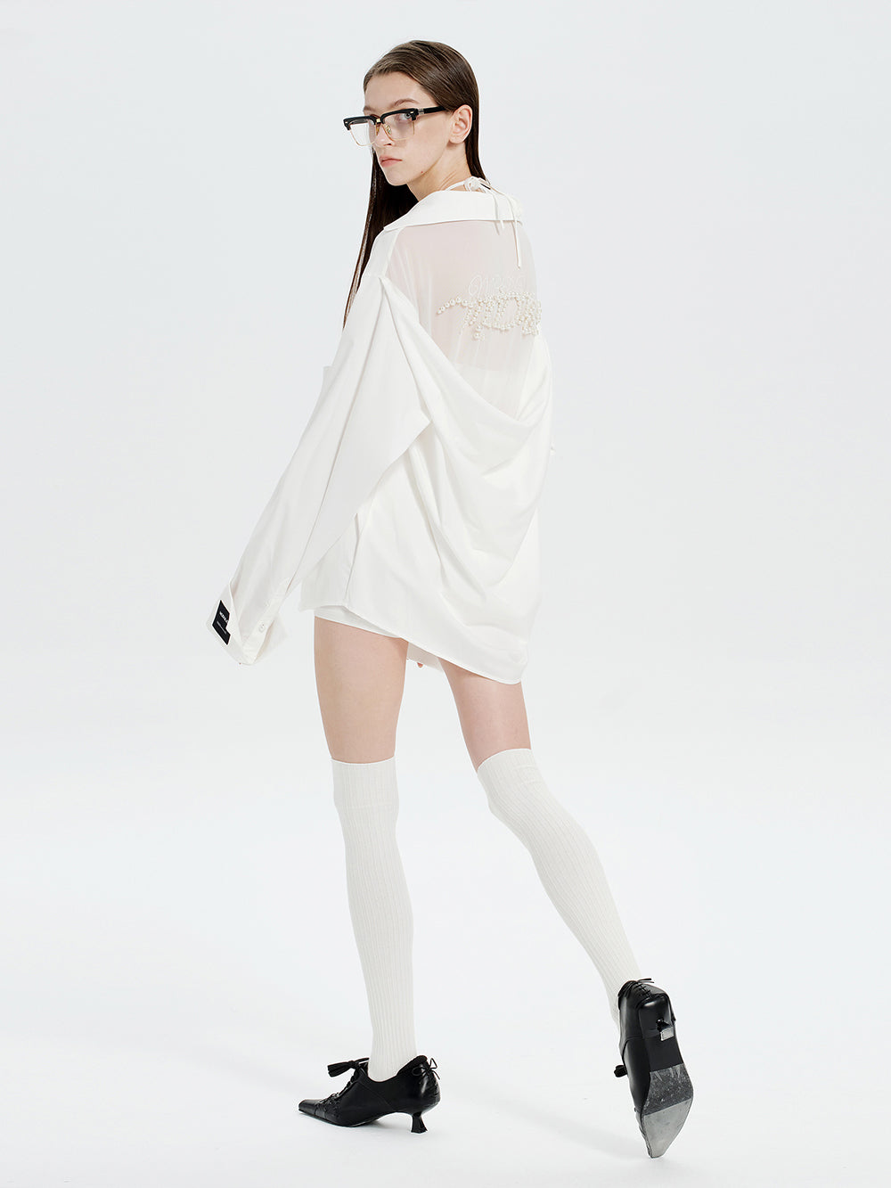 MUKTANK×MODULER Pearl Open Back Loose Sun Protection Shirt