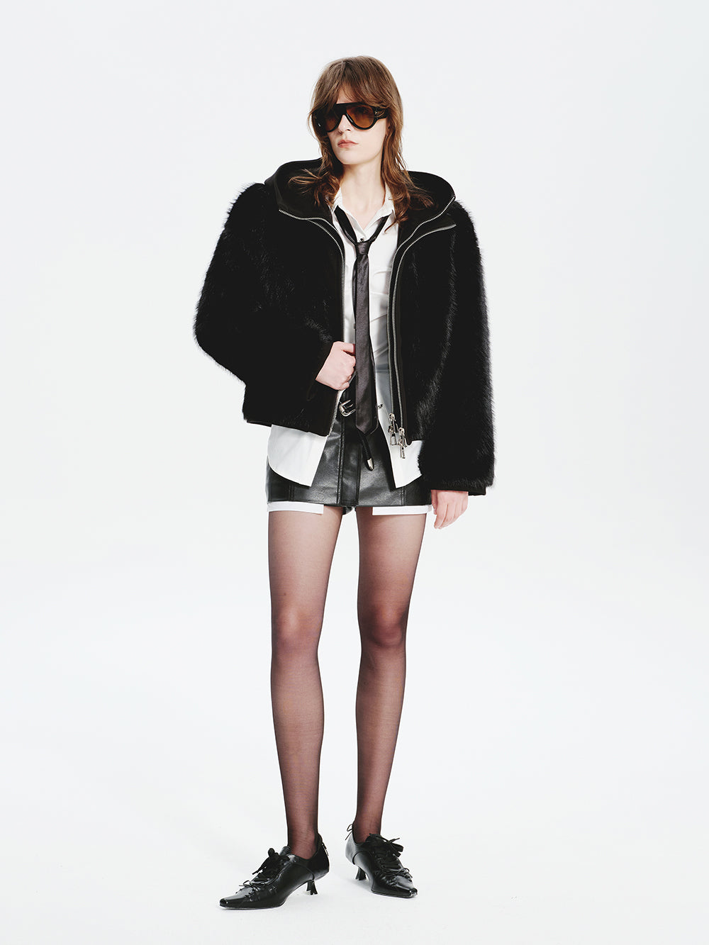 MUKTANK×MODULER Faux Two-Tone Patch Pocket Skort
