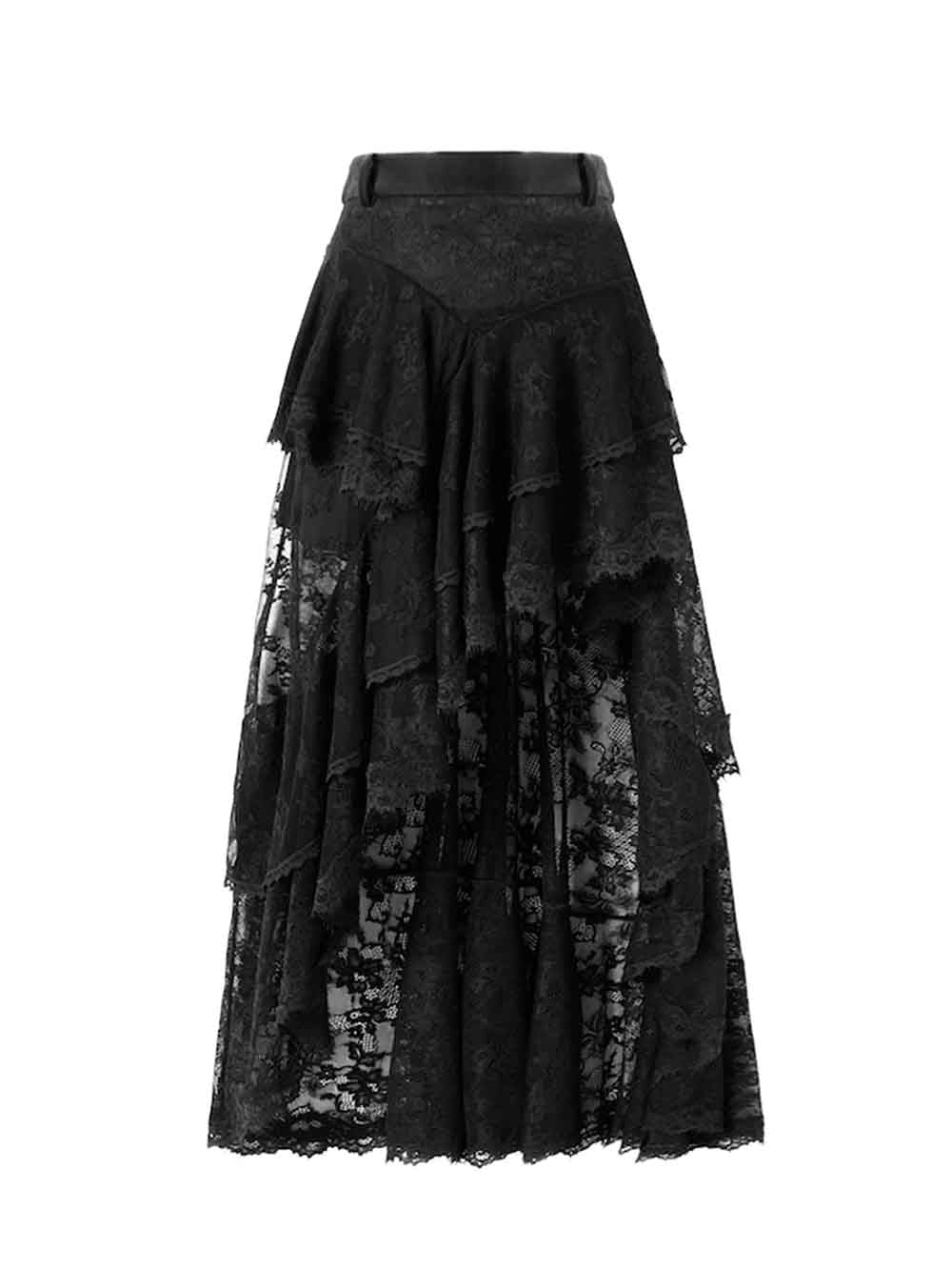MUKTANK × Jqwention Heavy Craft Lace Asymmetric Panel Maxi Dress