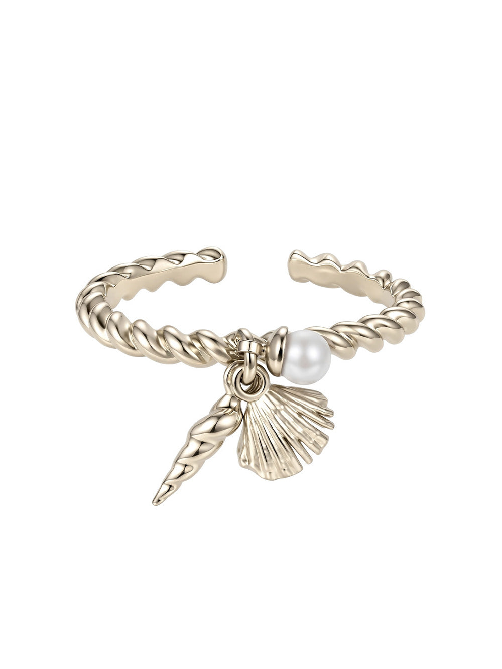 MUKTANK x SUN HUNTER Minimal Twist‑Pattern Ring