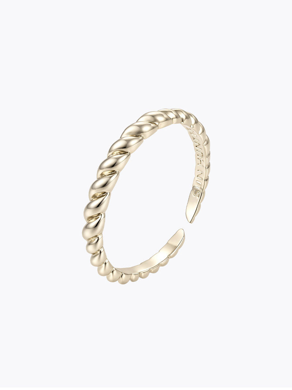 MUKTANK x SUN HUNTER Minimal Twist‑Pattern Ring