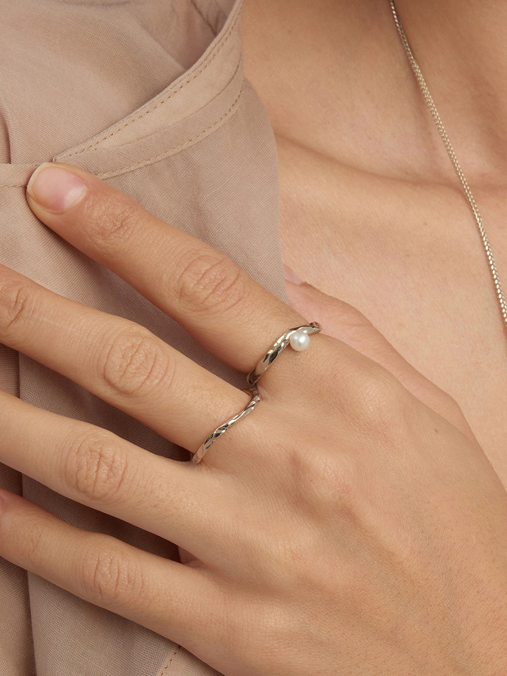 MUKTANK x SUN HUNTER Ocean Irregular Ring (Set of 2)