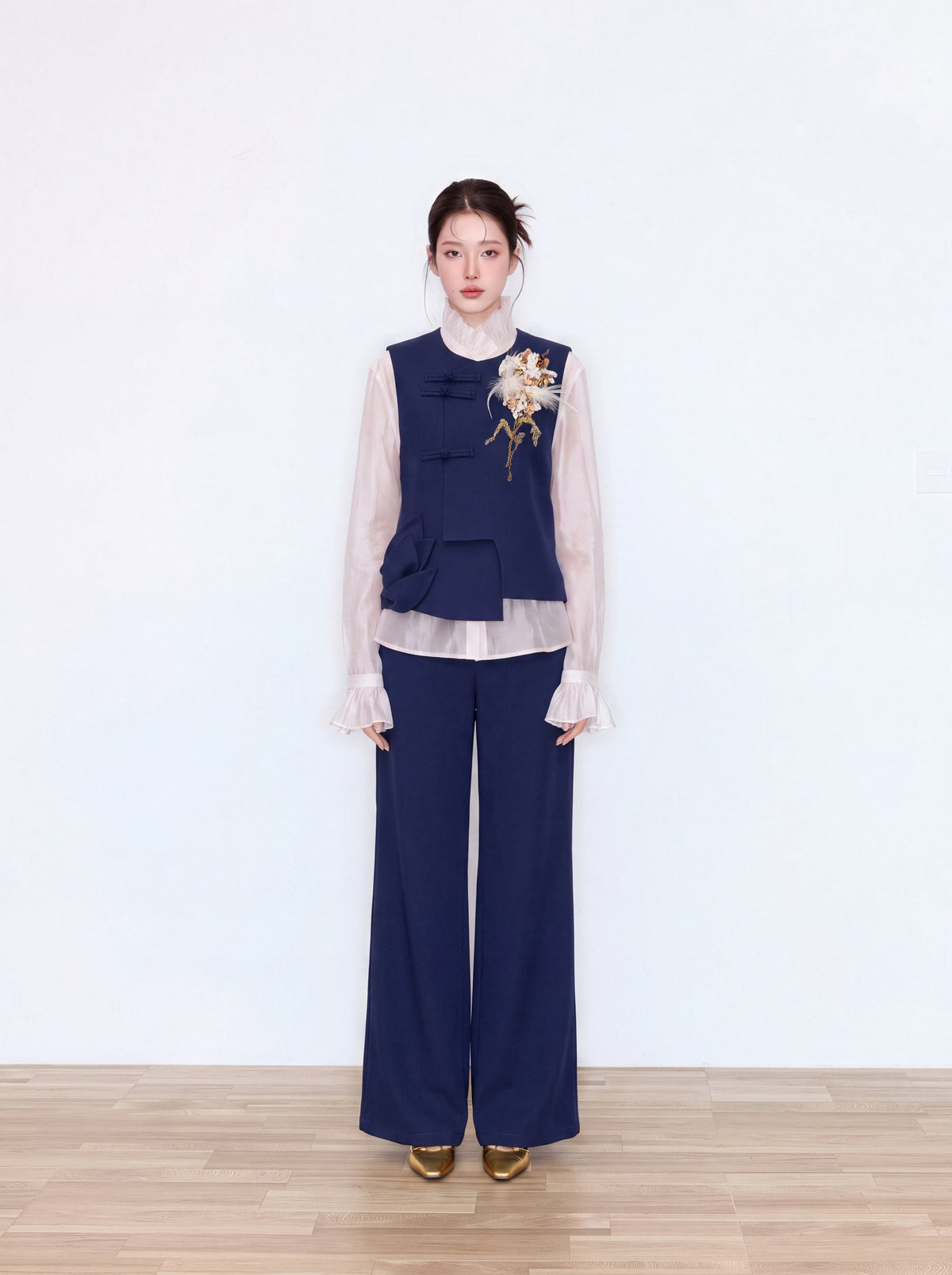 MUKZIN×Flourishing Blooms New Chinese-Style Trouser Set