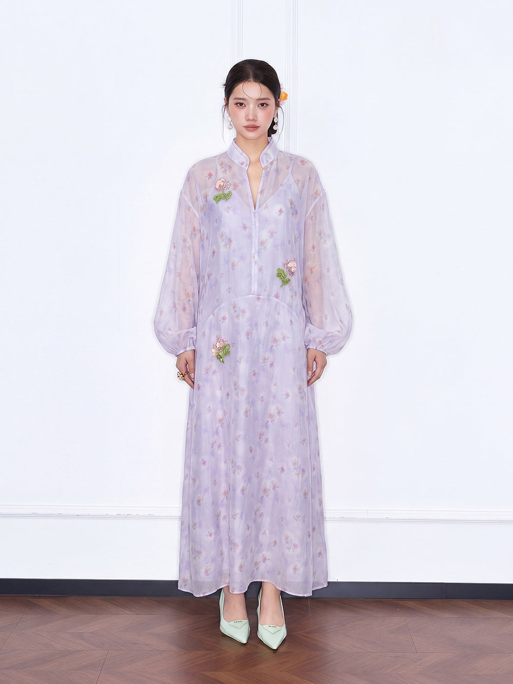 MUKZIN×Capsule Collection New Chinese-style intangible cultural heritage Hami hand-embroidered dress
