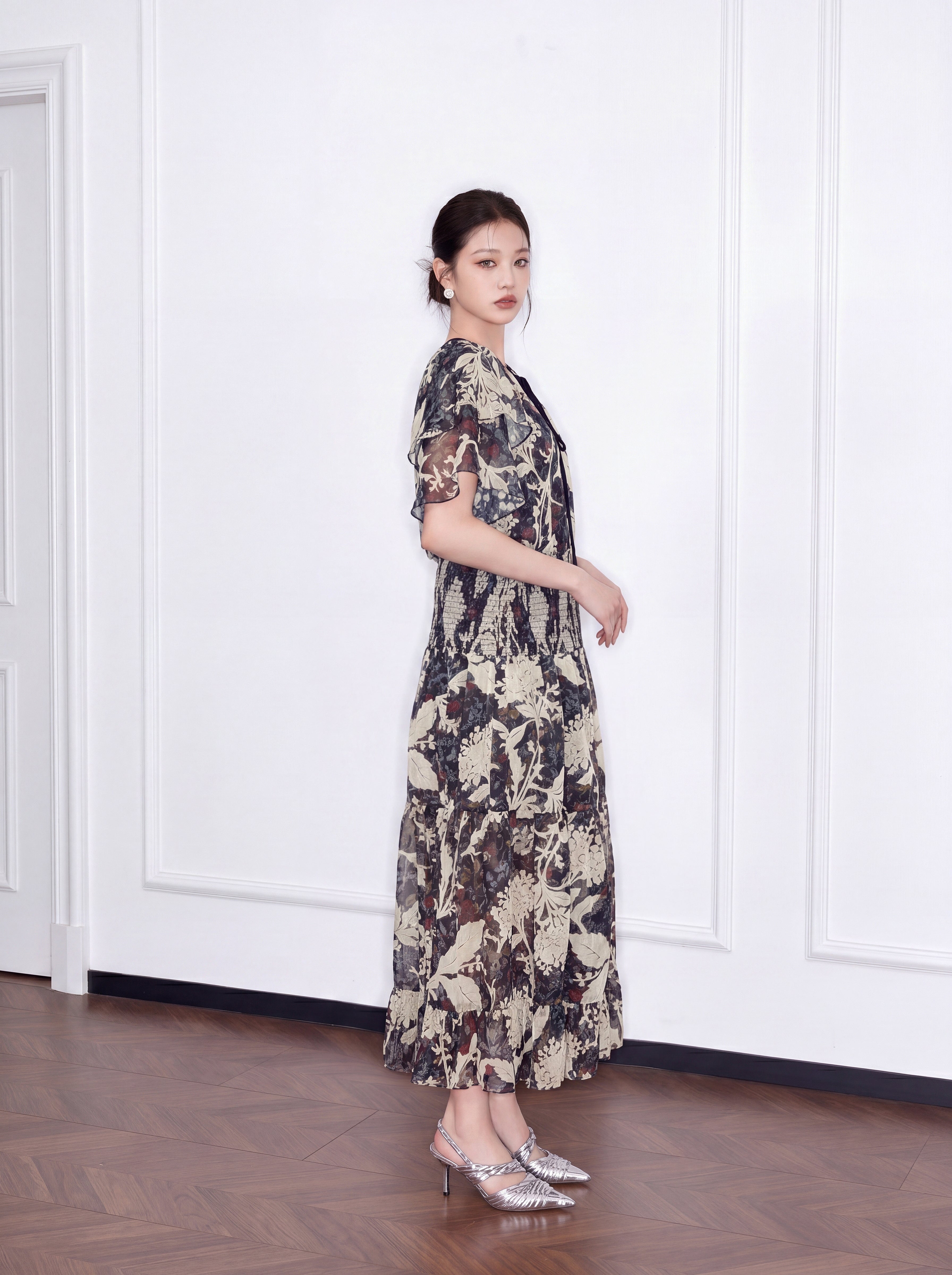 MUKZIN×"Capsule Collection" Modern Chinese Printed Resort 2-Piece Dress