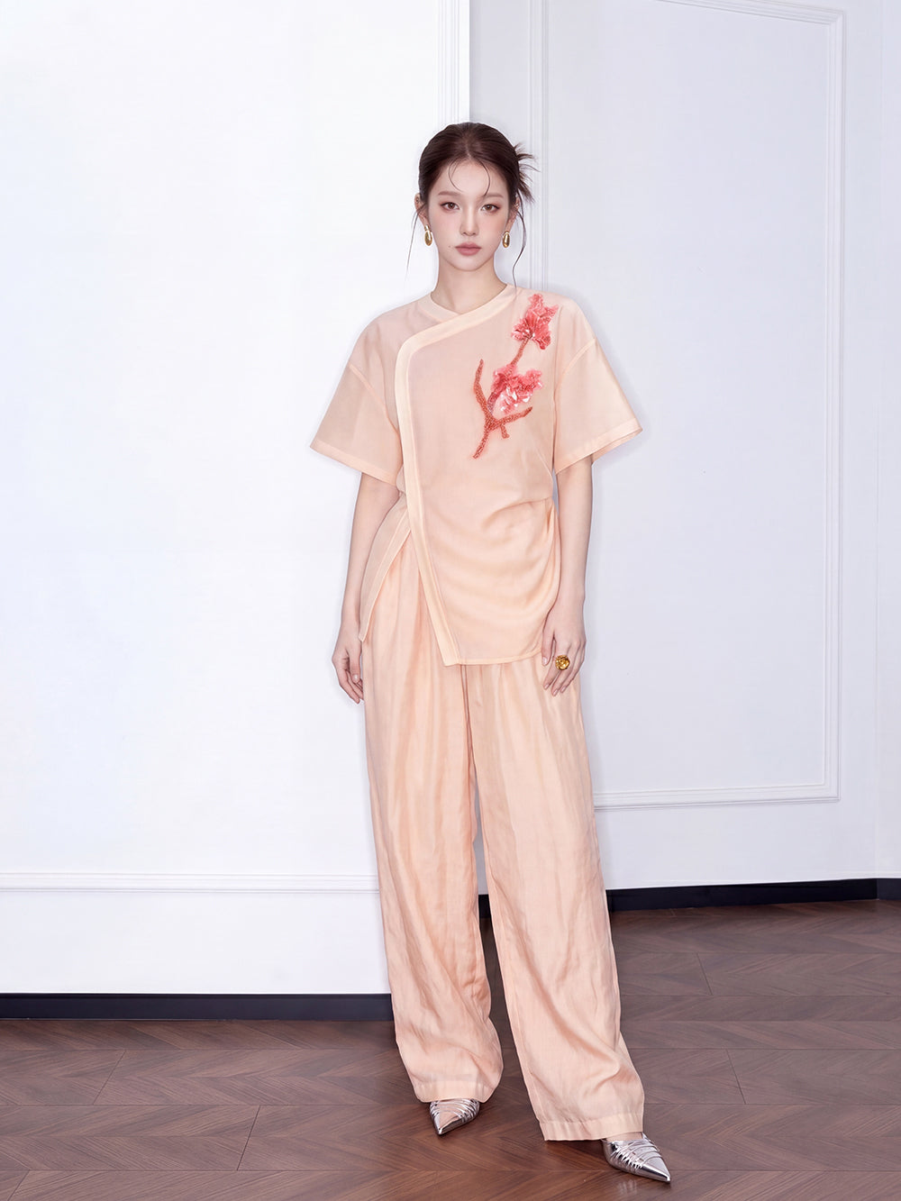 MUKZIN×Capsule Collection New Chinese-Style Top with Intangible Cultural Heritage Hand Embroidery