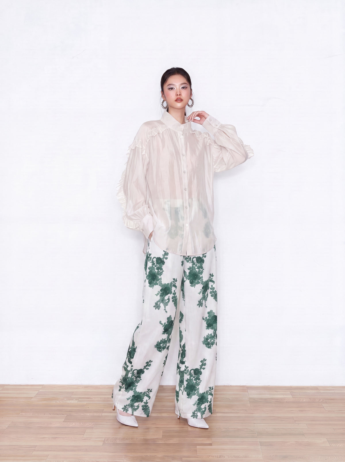 MUKZIN×Flourishing Blooms New Chinese-style trousers