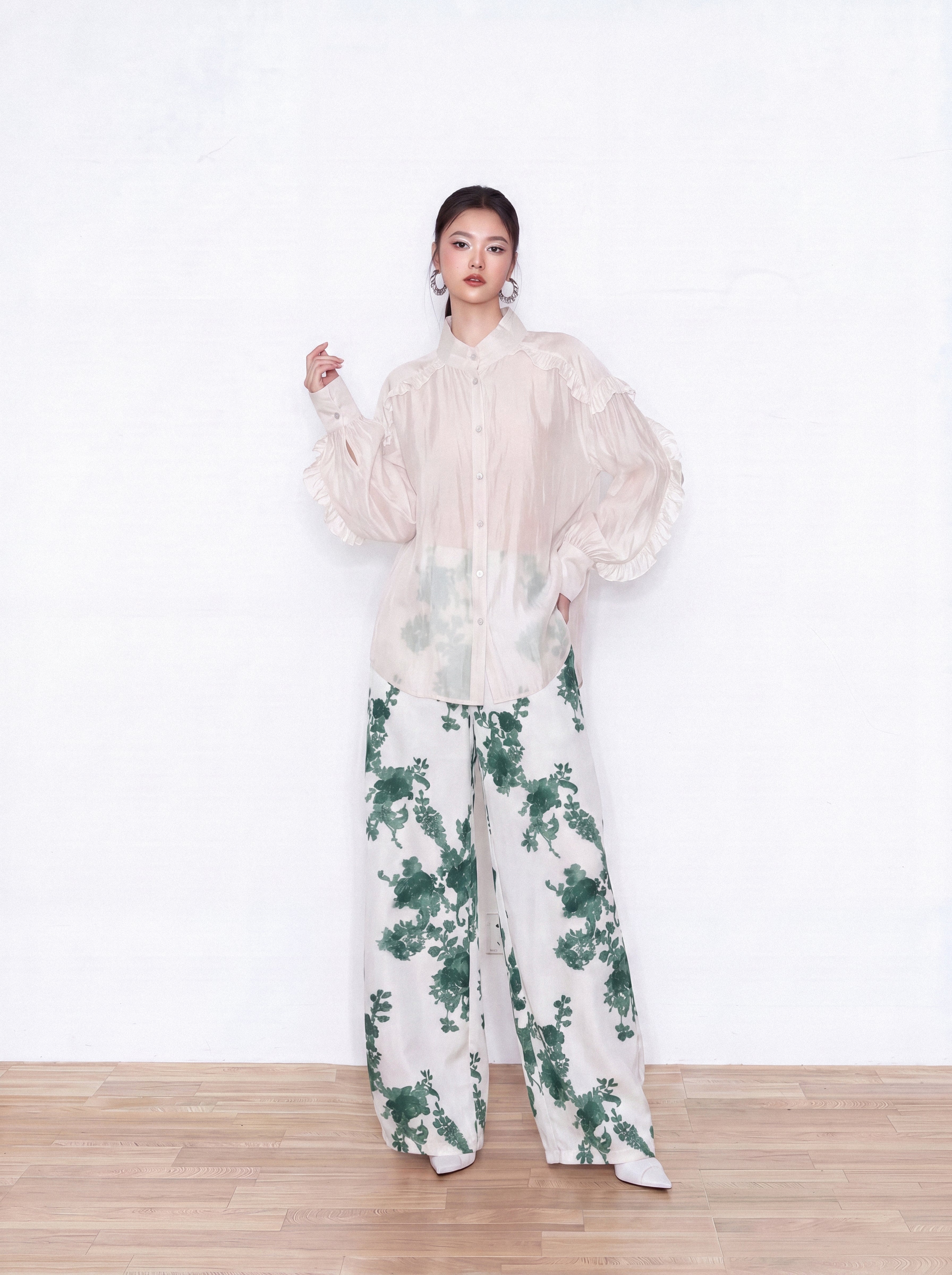 MUKZIN×Flourishing Blooms New Chinese-style trousers