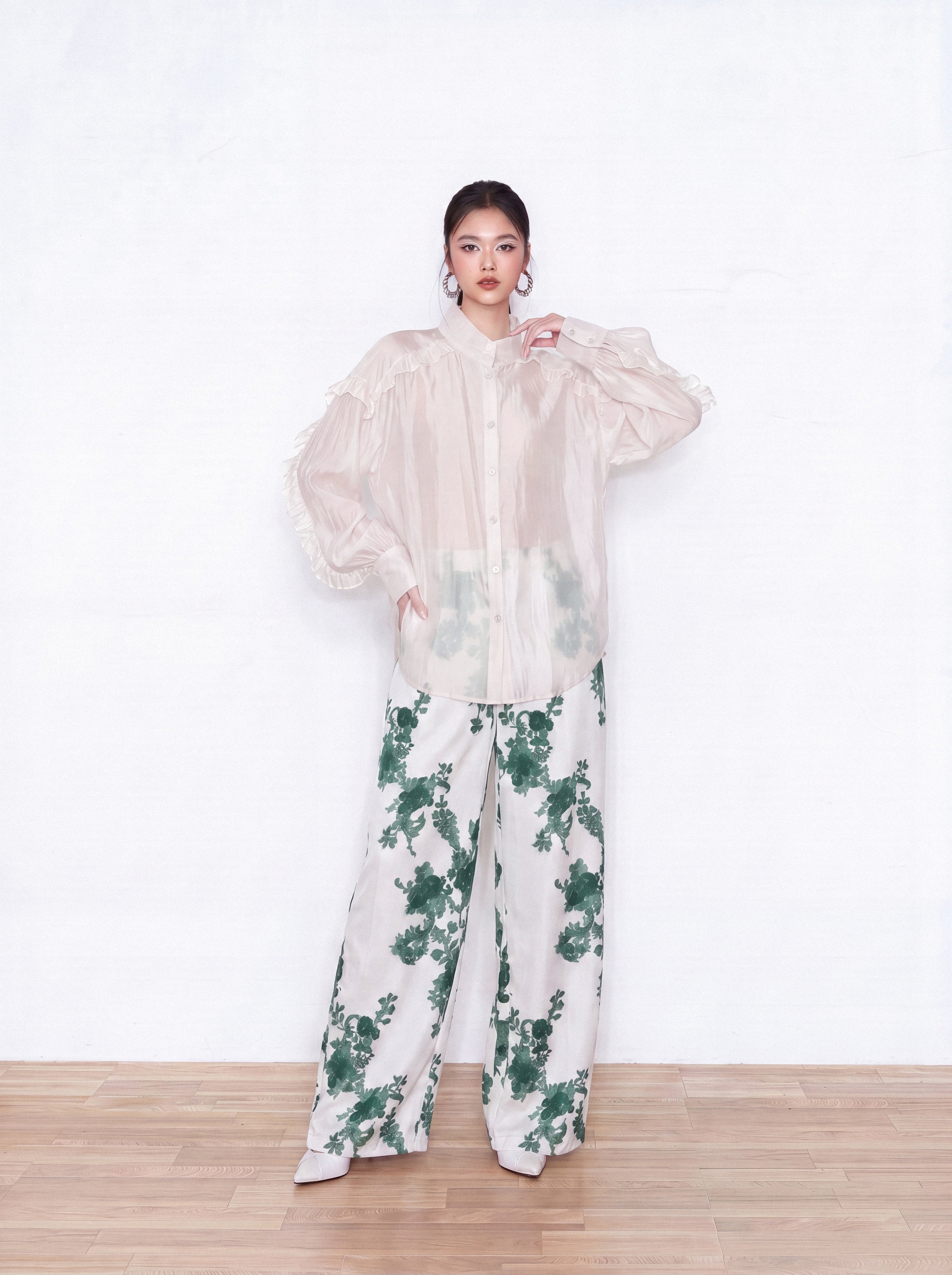 MUKZIN×Flourishing Blooms New Chinese-style trousers