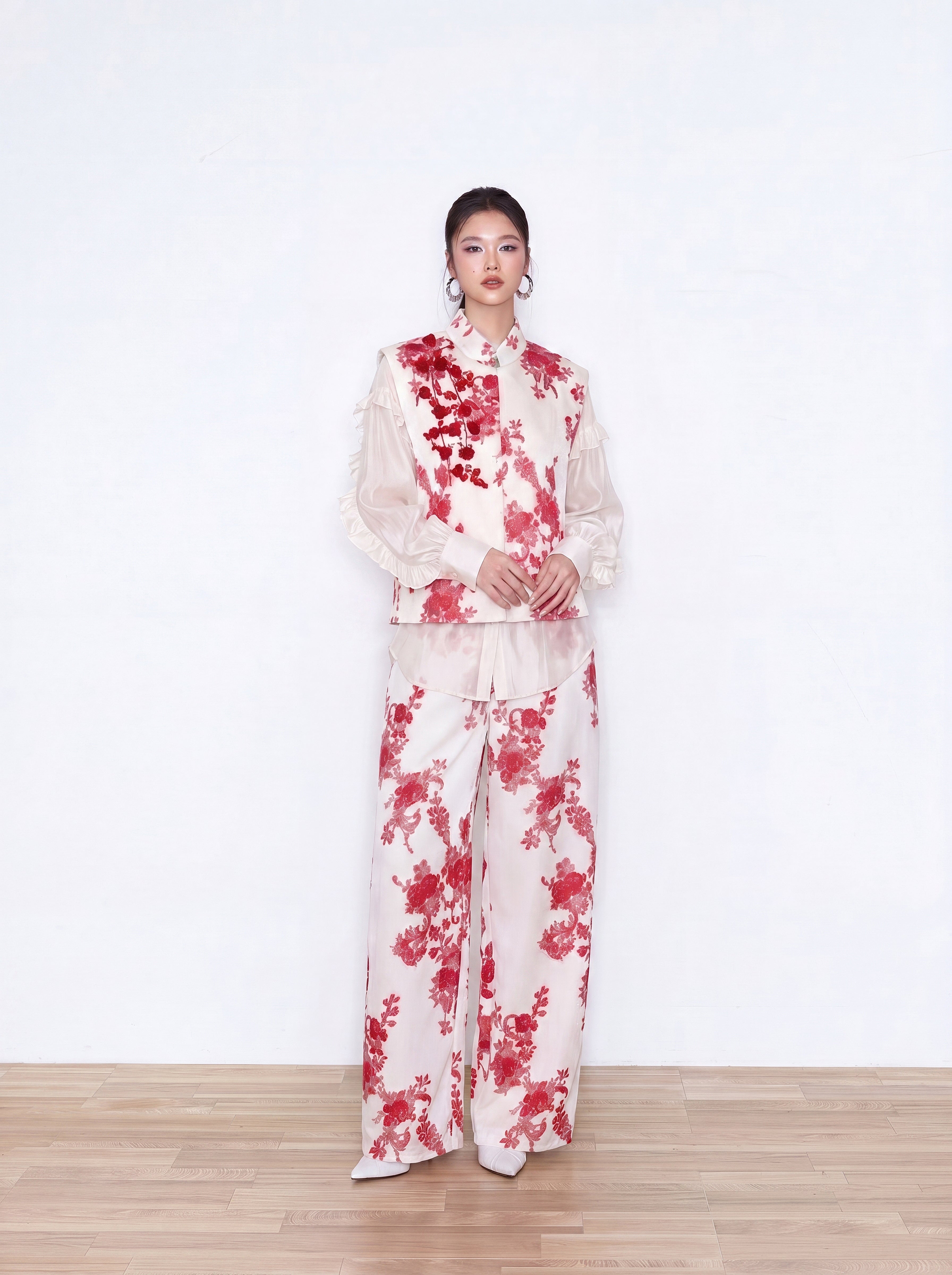 MUKZIN×Flourishing Blooms New Chinese-style trousers