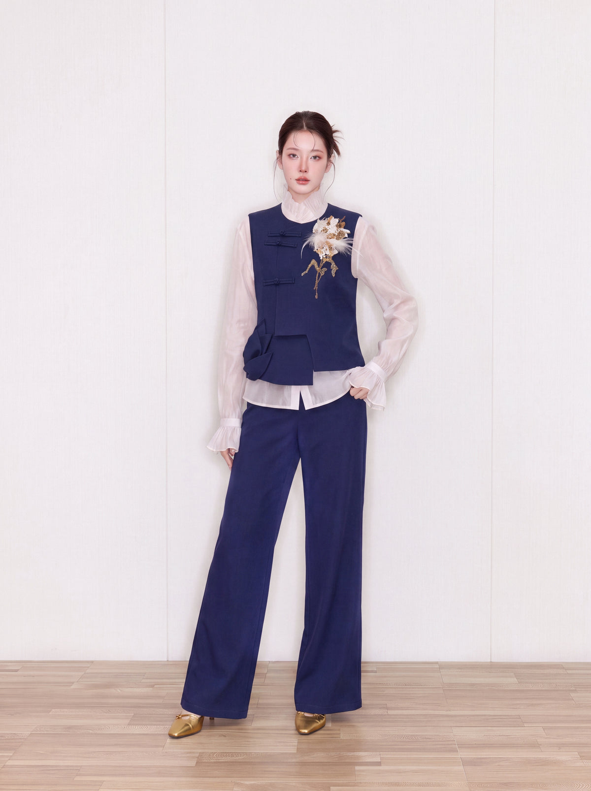 MUKZIN×Flourishing Blooms New Chinese-Style Trouser Set