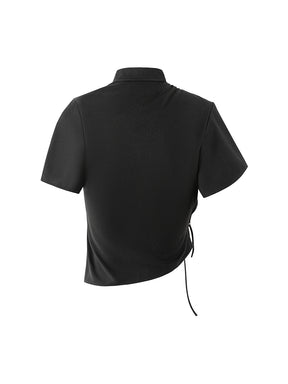 MUKZIN Hollow Irregular Folds Comfortable T-shirts