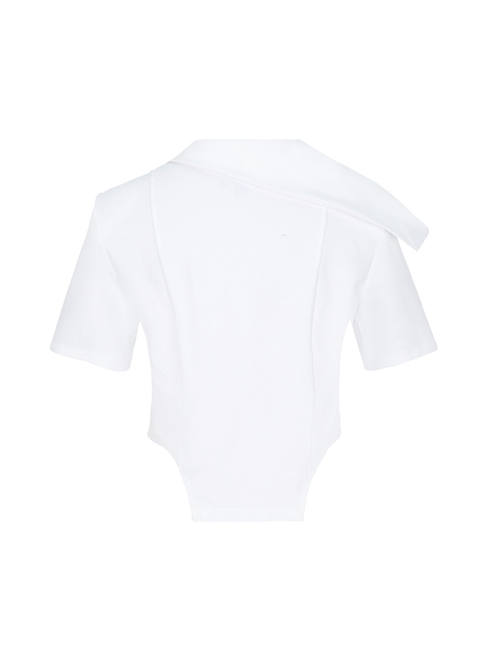 MUKZIN Cropped T-shirt With Irregular Collar