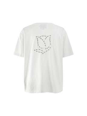 MUKZIN Simple Chains Loose Fit White T-shirts