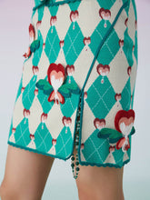 MUKZIN Split Beads Patched Green Skirt