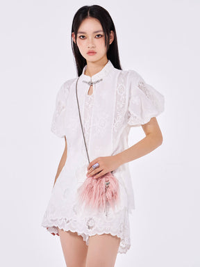 MUKTANK Embroidered Cutout Shirt