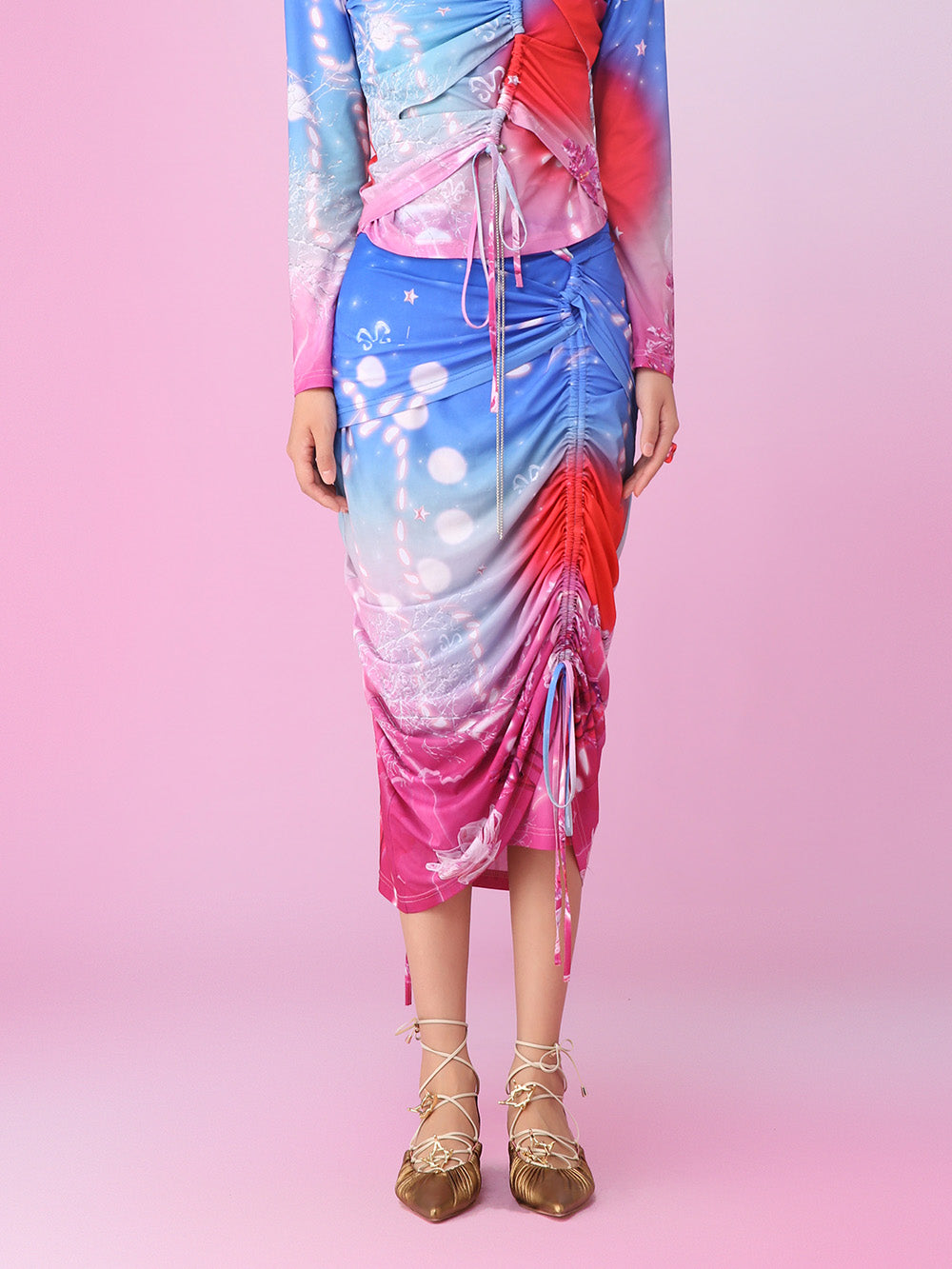 MUKZIN Comfortable Printing Colorful Slim Skirts