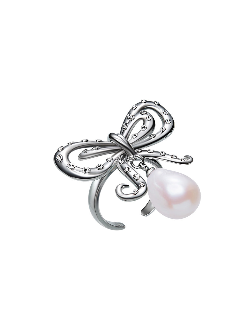 MUKTANK Octopus Bow Baroque Pearl Ring
